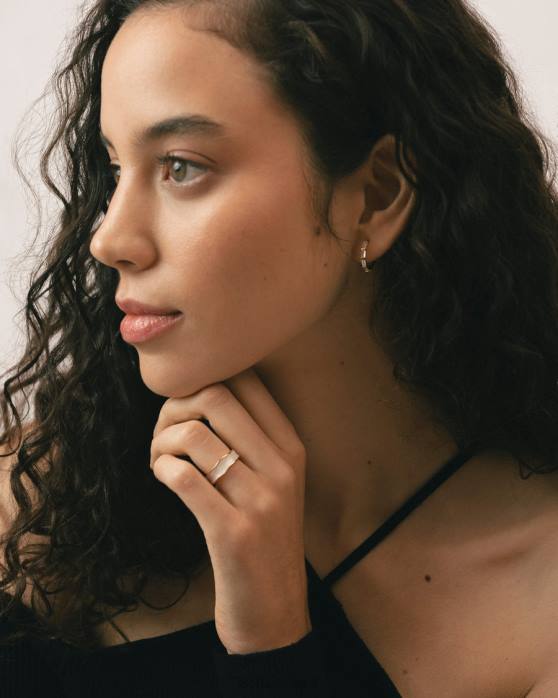 femmes blanc P64N1107 Alohas abeam - bague blanche et or