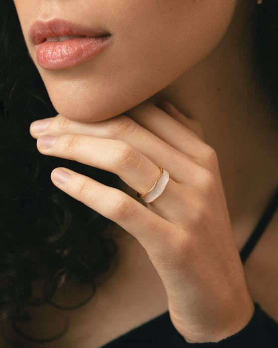 femmes blanc P64N1107 Alohas abeam - bague blanche et or
