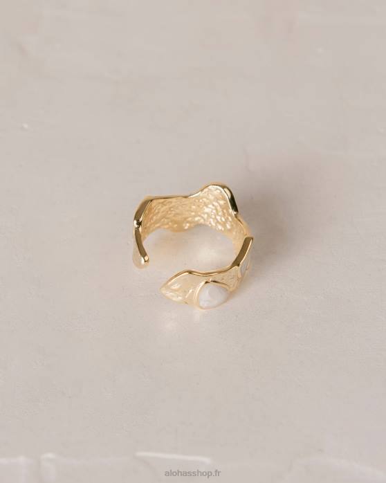 femmes blanc P64N1159 Alohas wonderwall - bague or et blanc