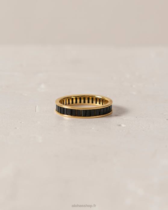femmes noir P64N1104 Alohas lucuma - bague or et noir