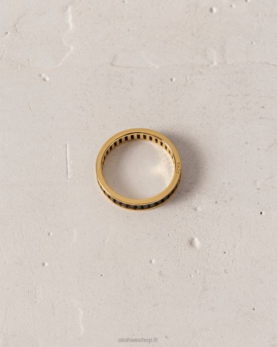 femmes noir P64N1104 Alohas lucuma - bague or et noir