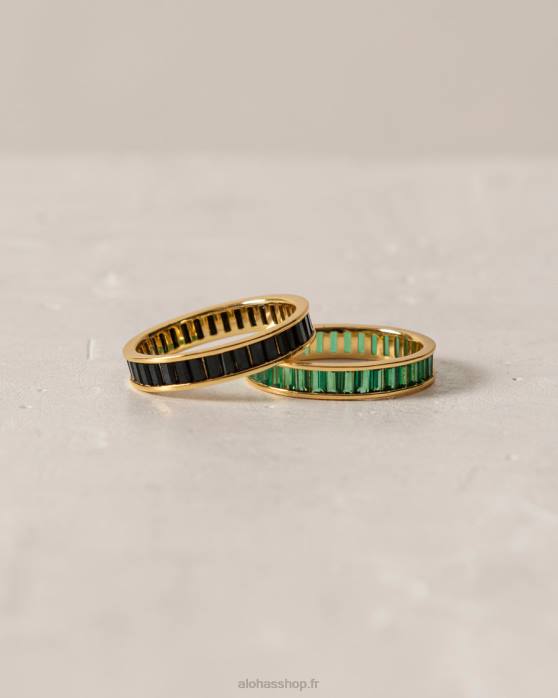 femmes noir P64N1104 Alohas lucuma - bague or et noir