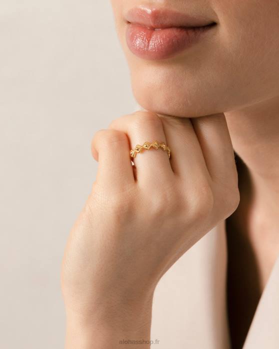 femmes or P64N1109 Alohas chérimoye - bague en or