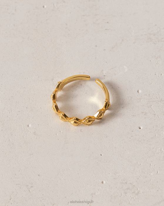 femmes or P64N1109 Alohas chérimoye - bague en or