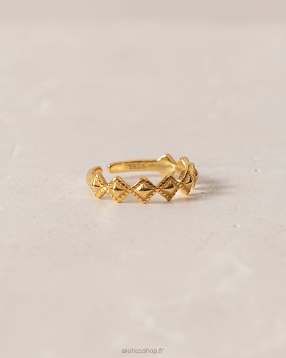 femmes or P64N1109 Alohas chérimoye - bague en or