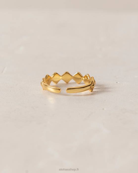 femmes or P64N1109 Alohas chérimoye - bague en or