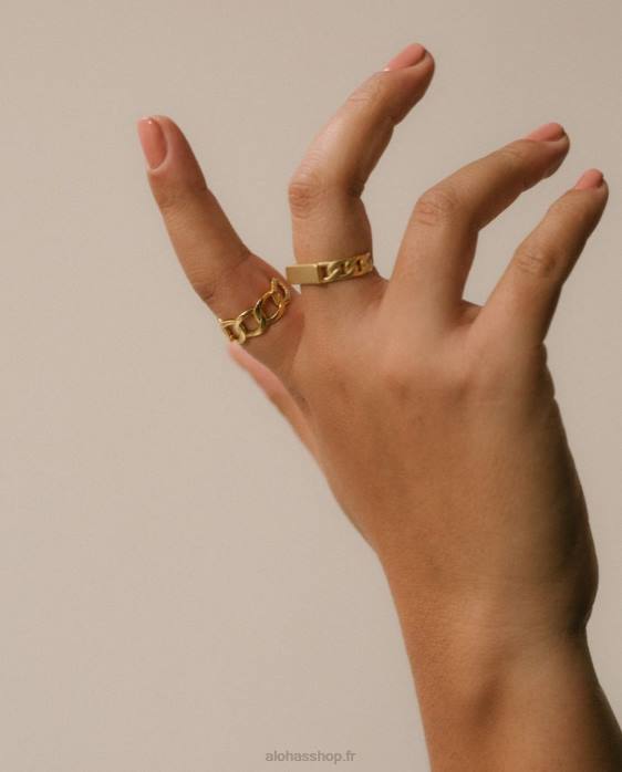 femmes or P64N1177 Alohas labyrinthe - bague en or