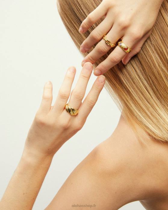 femmes or P64N1201 Alohas persée - bague en or