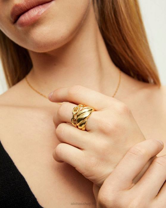 femmes or P64N1201 Alohas persée - bague en or