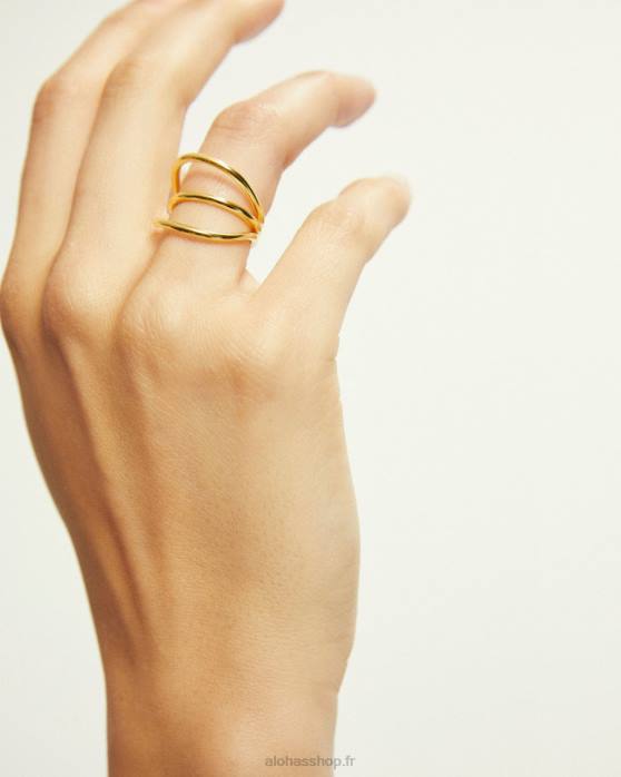 femmes or P64N1206 Alohas trilogie - bague en or
