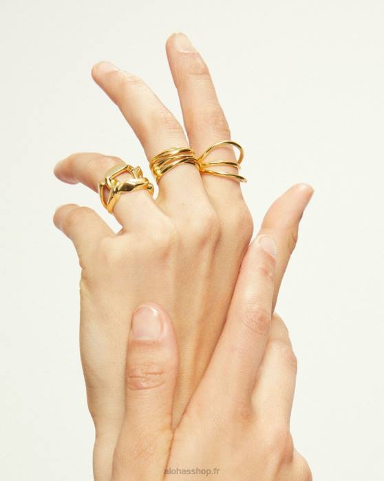 femmes or P64N1206 Alohas trilogie - bague en or