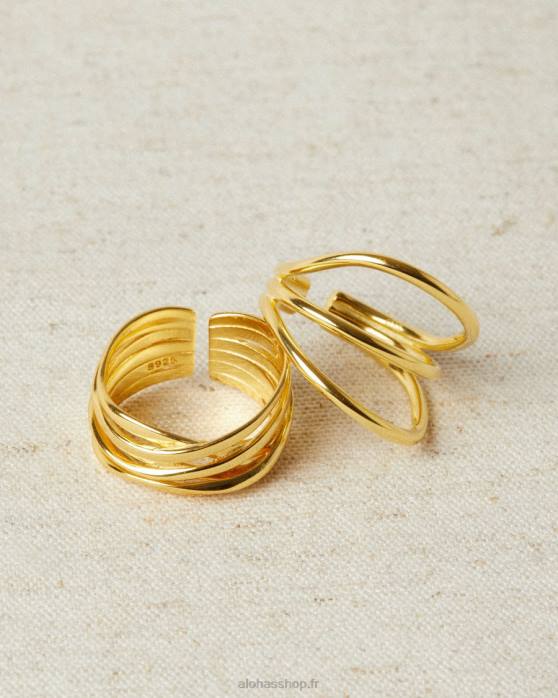 femmes or P64N1206 Alohas trilogie - bague en or