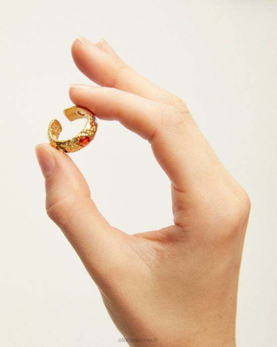 femmes or P64N1207 Alohas libra - grosse bague en or