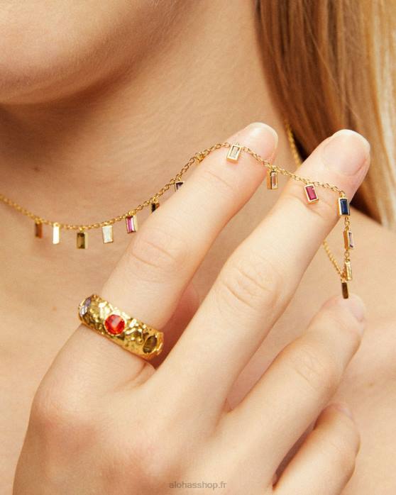 femmes or P64N1207 Alohas libra - grosse bague en or
