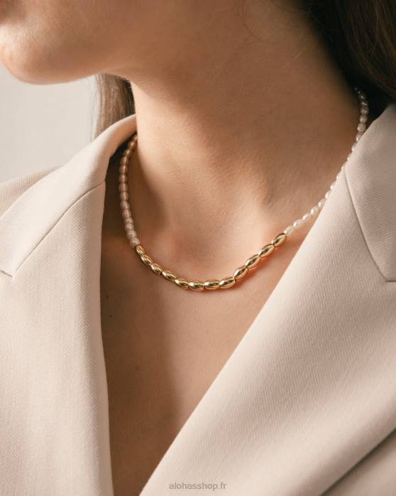 femmes or P64N1087 Alohas goyave thaïlandaise - collier en or