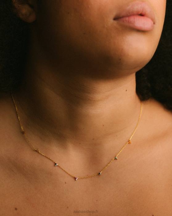 femmes or P64N1105 Alohas scintilla - collier en or