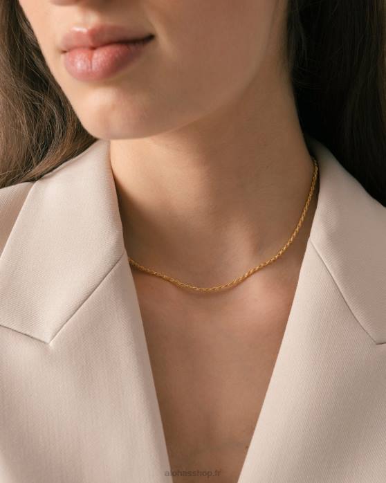 femmes or P64N1115 Alohas soupe au coros - collier en or
