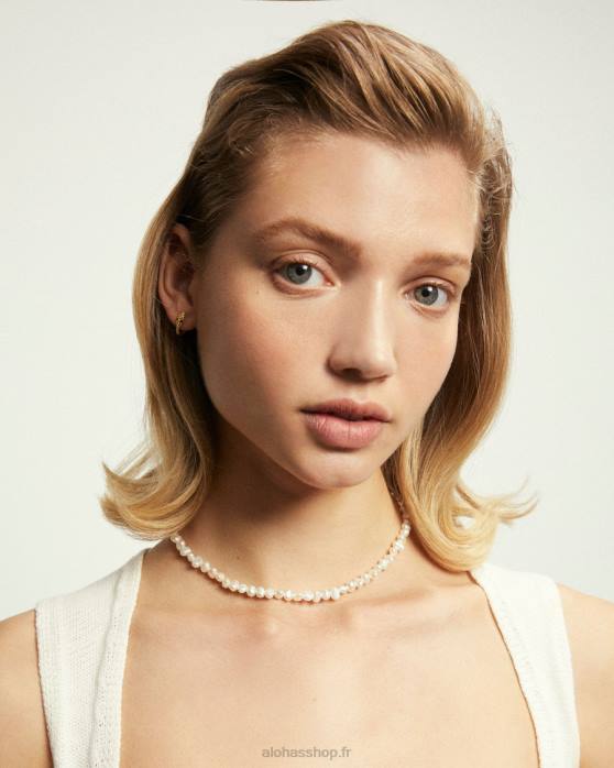 femmes or P64N1126 Alohas simple - collier de perles