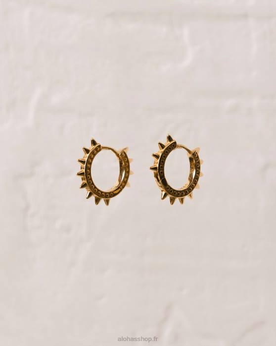 femmes or P64N1068 Alohas jazzé - boucles d'oreilles or