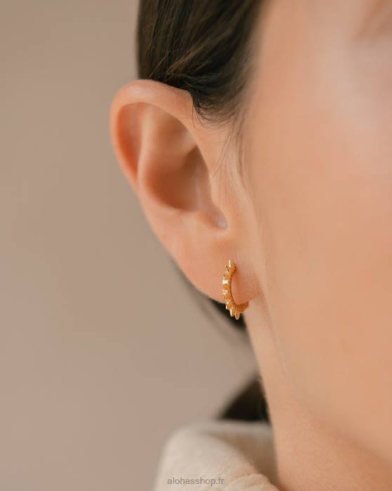 femmes or P64N1068 Alohas jazzé - boucles d'oreilles or