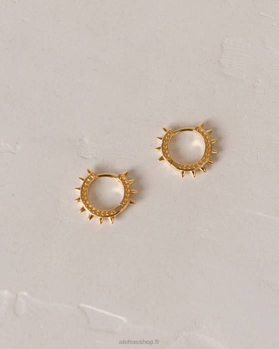 femmes or P64N1068 Alohas jazzé - boucles d'oreilles or