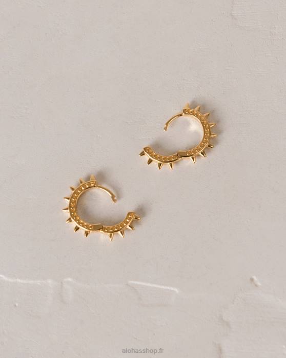 femmes or P64N1068 Alohas jazzé - boucles d'oreilles or