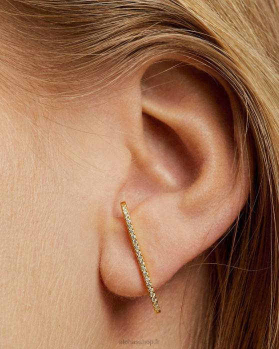 femmes or P64N1124 Alohas pysis - boucles d'oreilles en cristal d'or