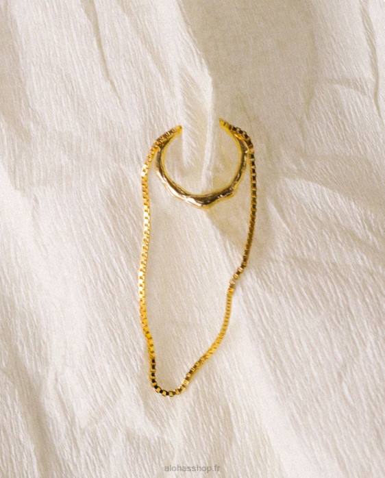 femmes or P64N1133 Alohas cynosure - boucle d'oreille en or