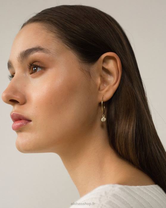 femmes or P64N1170 Alohas étoile polaire - boucles d'oreilles or