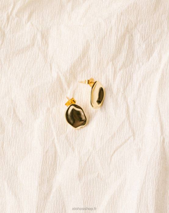 femmes or P64N1203 Alohas aurore - boucles d'oreilles en or