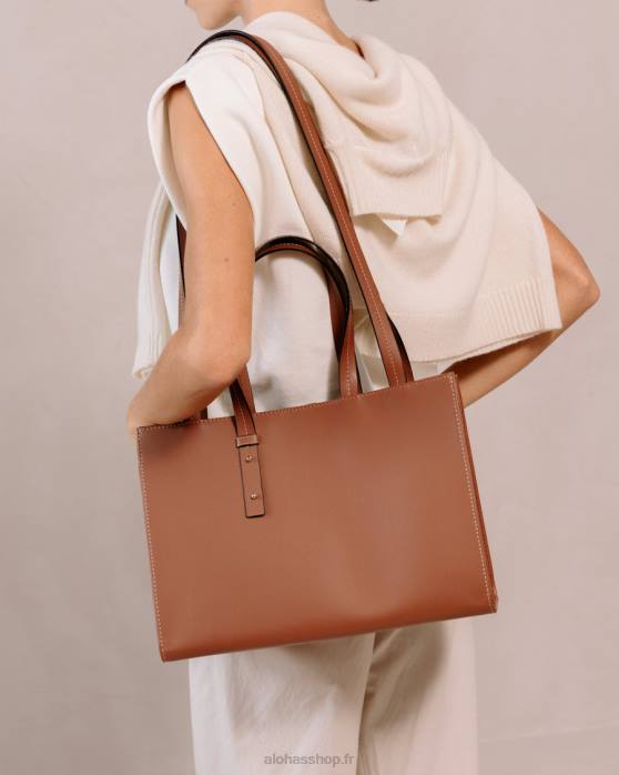 femmes bronzage de maïs P64N1032 Alohas le z corn - sac à main en cuir vegan marron