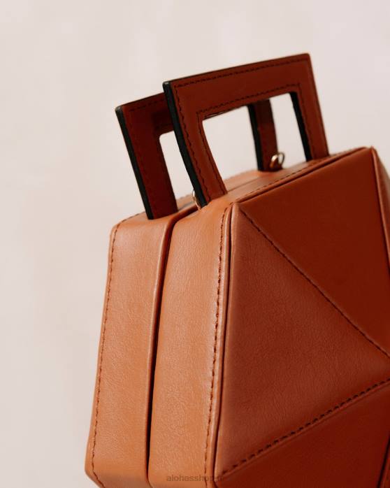femmes bronzer P64N1045 Alohas le k - sac à main en cuir marron