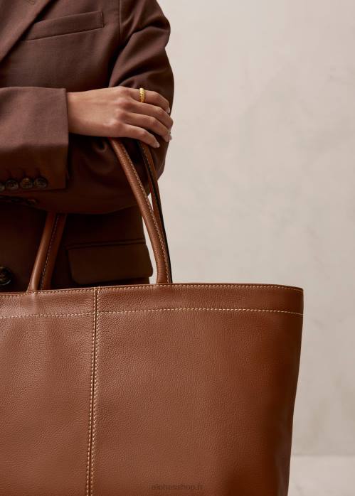 femmes bronzer P64N1092 Alohas le f - sac à main en cuir marron