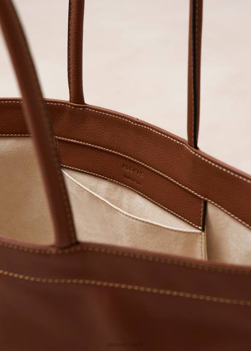 femmes bronzer P64N1092 Alohas le f - sac à main en cuir marron