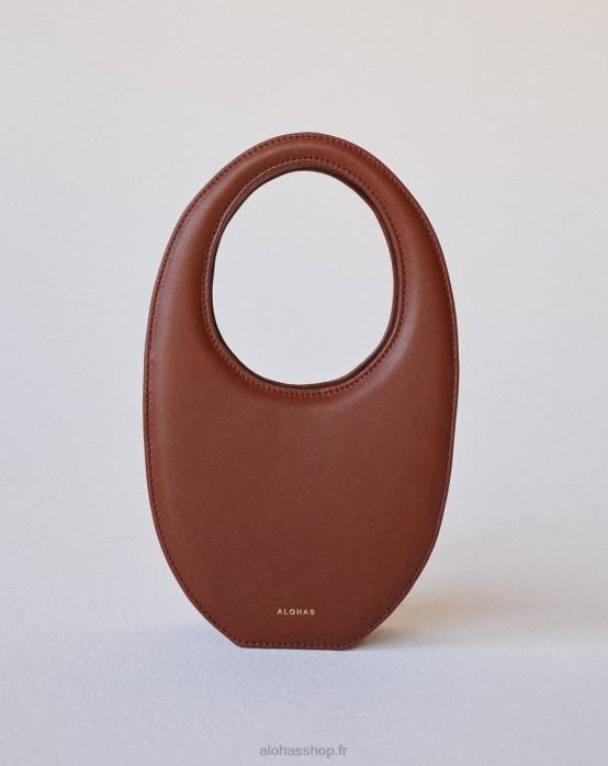 femmes bronzer P64N1103 Alohas le o - sac à main en cuir marron