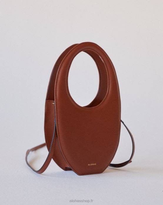 femmes bronzer P64N1103 Alohas le o - sac à main en cuir marron