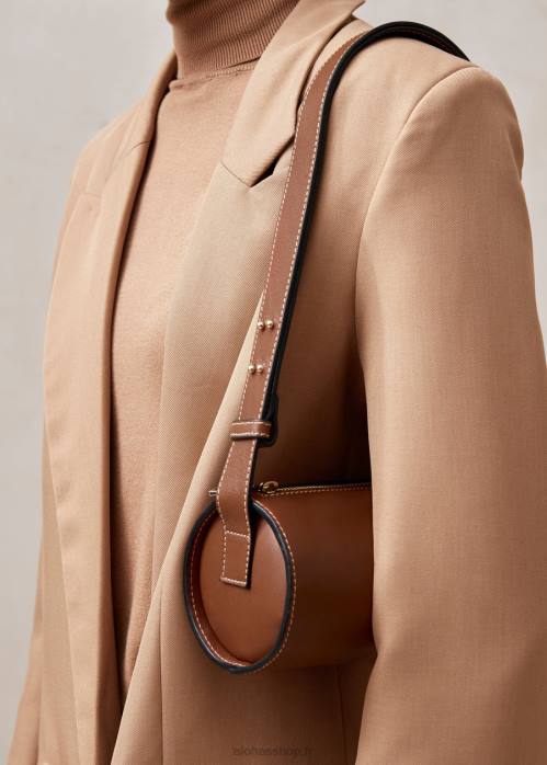 femmes bronzer P64N1142 Alohas le i - sac à main en cuir marron