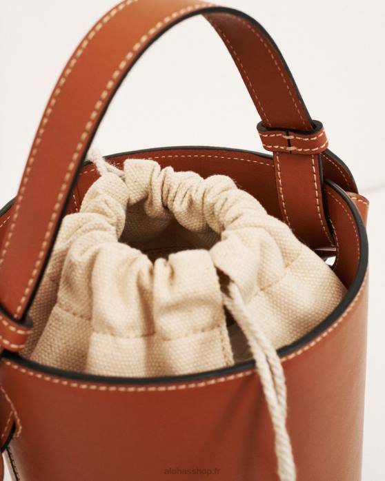 femmes bronzer P64N1144 Alohas le u - sac à main en cuir marron
