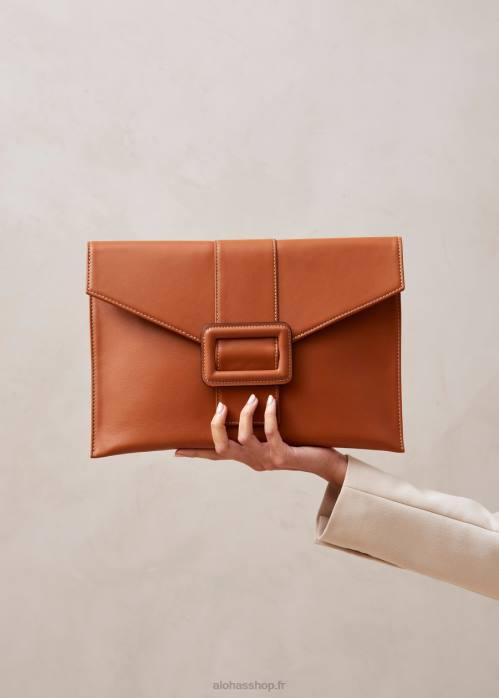 femmes bronzer P64N1211 Alohas le e - sac à main en cuir marron
