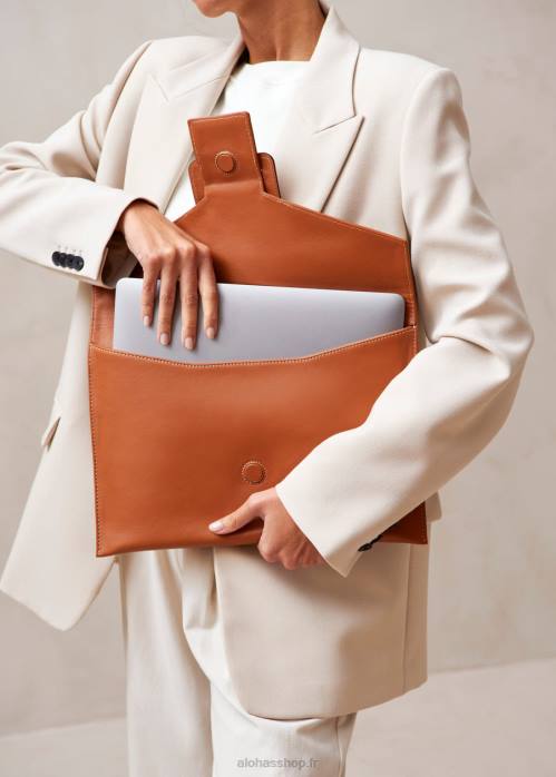 femmes bronzer P64N1211 Alohas le e - sac à main en cuir marron