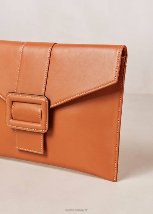 femmes bronzer P64N1211 Alohas le e - sac à main en cuir marron