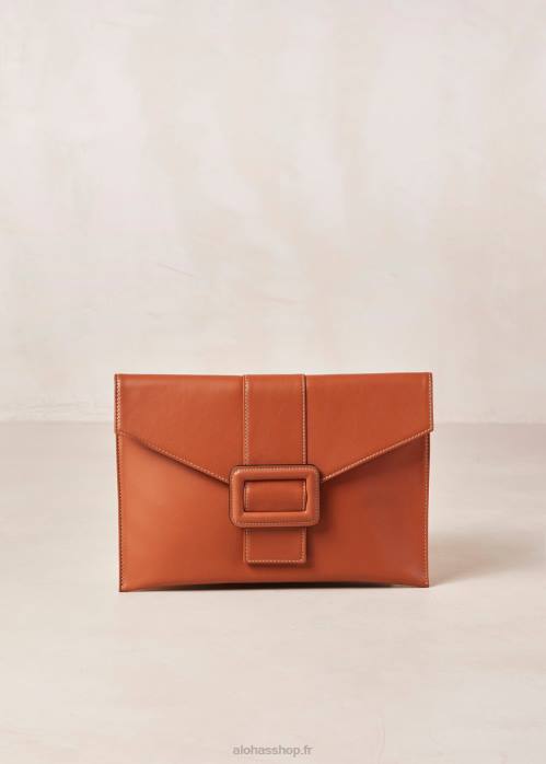 femmes bronzer P64N1211 Alohas le e - sac à main en cuir marron