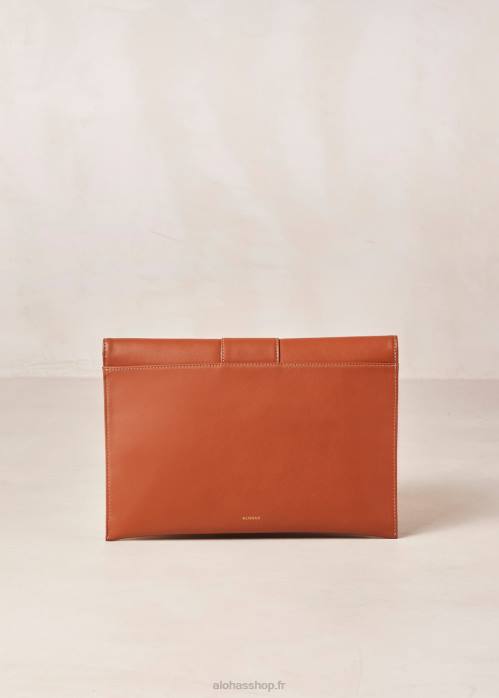 femmes bronzer P64N1211 Alohas le e - sac à main en cuir marron