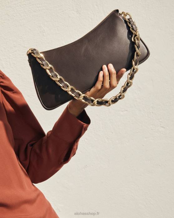 femmes brun café P64N1160 Alohas le s - sac à main en cuir marron