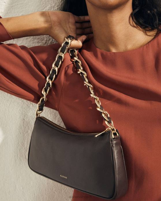 femmes brun café P64N1160 Alohas le s - sac à main en cuir marron