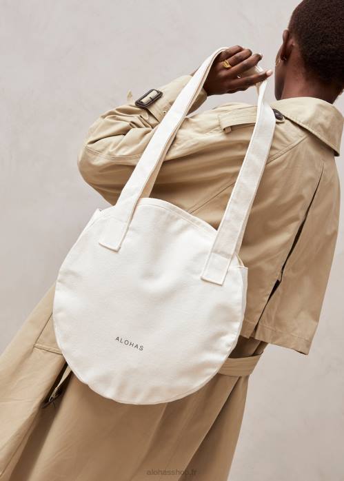 femmes crème P64N1197 Alohas moonchild - sac à main en coton blanc