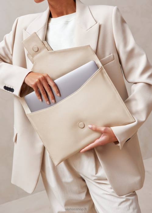 femmes crème P64N1210 Alohas le e - sac à main en cuir blanc