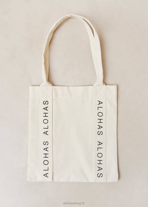 femmes crème P64N1216 Alohas été d'amour - sac à main en coton blanc