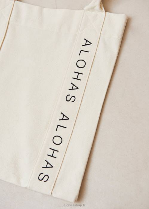 femmes crème P64N1216 Alohas été d'amour - sac à main en coton blanc
