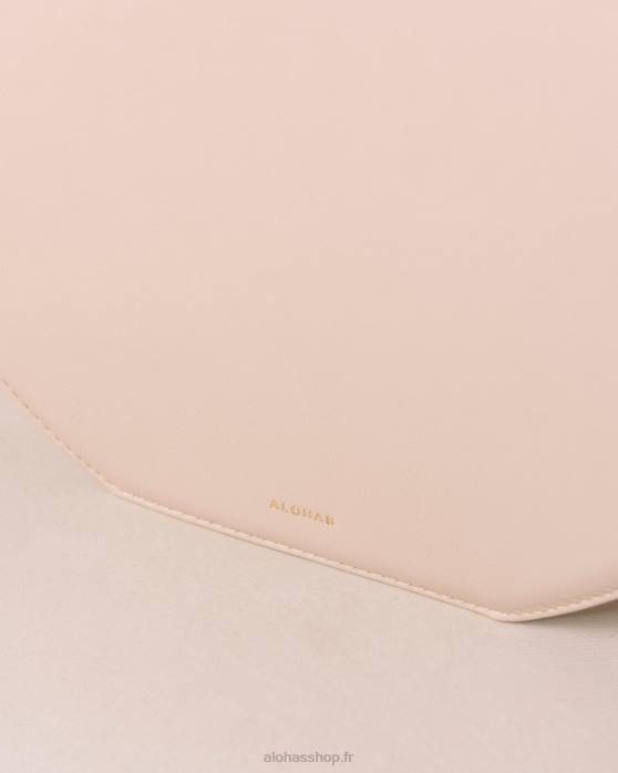 femmes crème beige pierre P64N1037 Alohas le o venti indo - sac en cuir blanc et beige